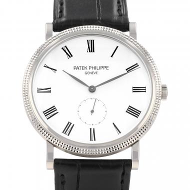 Montre Patek Philippe Calatrava Clous De Paris en or blanc Ref: Patek Philippe - 5119  Vers 2012