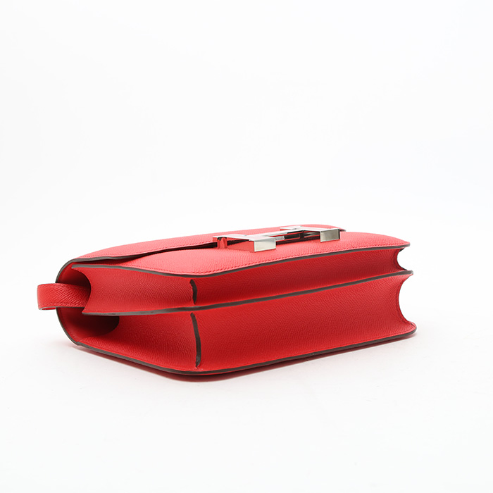 Hermès  Constance shoulder bag  in red epsom leather - Detail D5