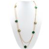 Dior Rose des vents long necklace in yellow gold,  malachite and diamonds - 360 thumbnail