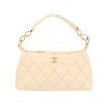 Chanel   handbag  in beige quilted leather - 360 thumbnail