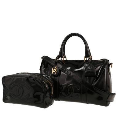 Bolso de mano Chanel   en charol negro