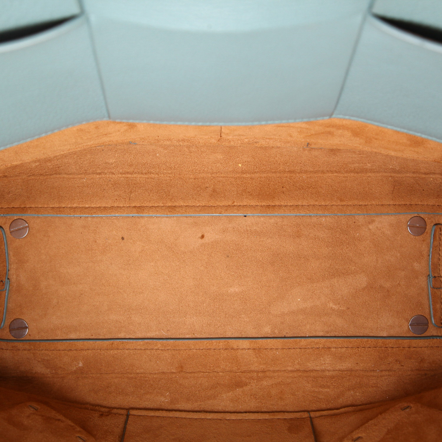 Bolso de mano Bottega Veneta  Arco en cuero intrecciato azul - Detail D3