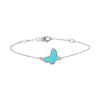 Van Cleef & Arpels Sweet Alhambra bracelet in white gold and turquoise - 00pp thumbnail