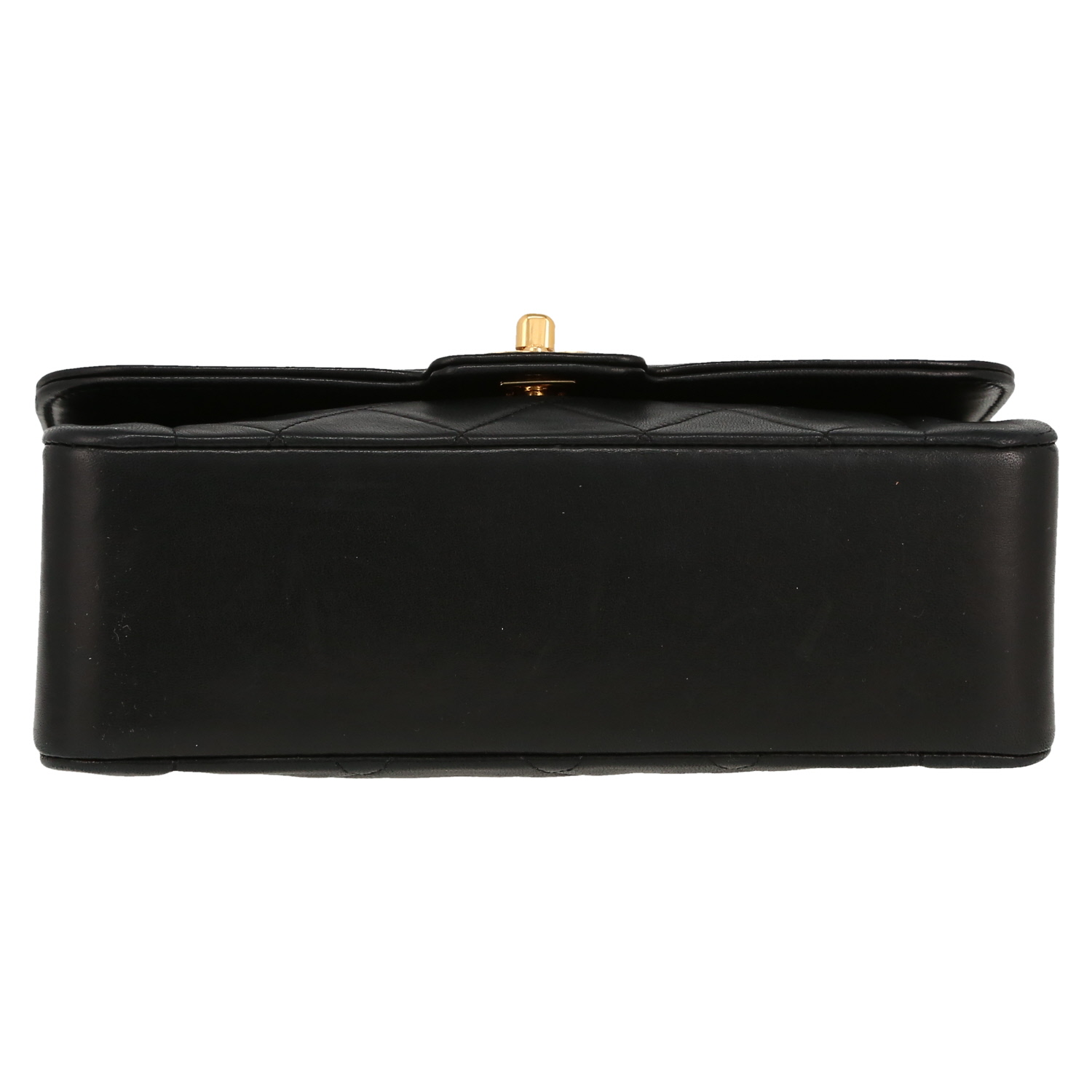 Sac bandoulière Chanel  Vintage en cuir matelassé noir - Detail D1
