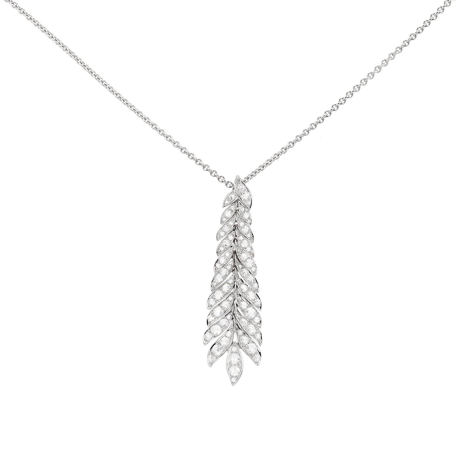 Colgante Vintage  de oro blanco y diamantes