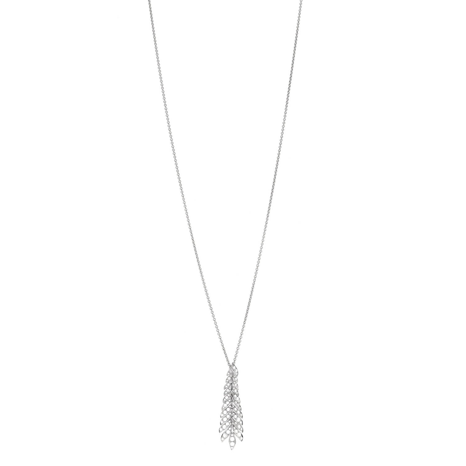 Pendentif Vintage  en or blanc et diamants - Detail D3