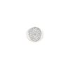 Anello con sigillo Vintage  in oro bianco e diamanti - 360 thumbnail