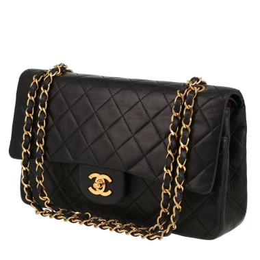 Bolso de mano Chanel  Timeless Classic en cuero acolchado negro