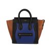 Sac à main Celine  Luggage moyen modèle  en cuir noir bleu- électrique et marron - 360 thumbnail