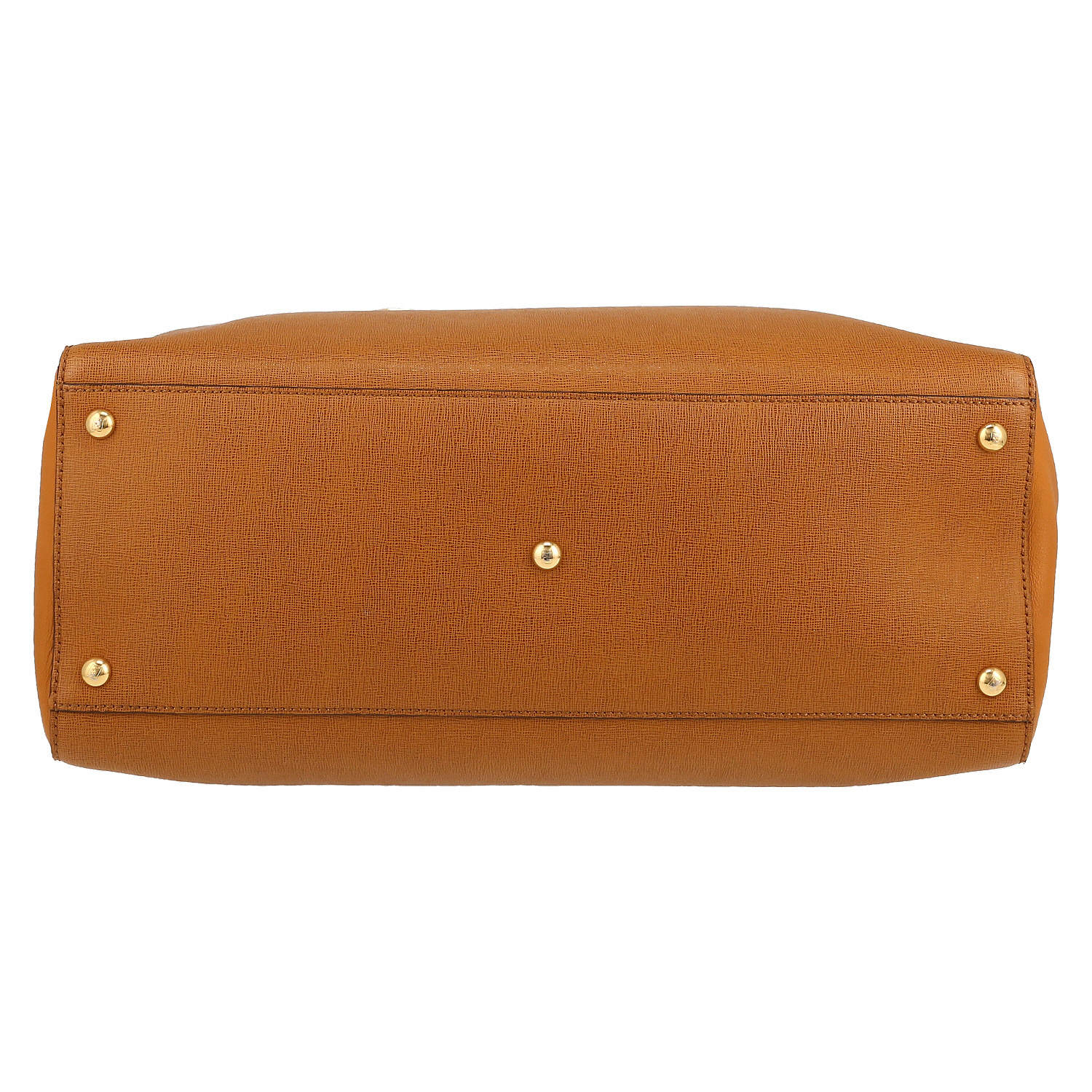 Bolso de mano Fendi  2 Jours en cuero color oro - Detail D1