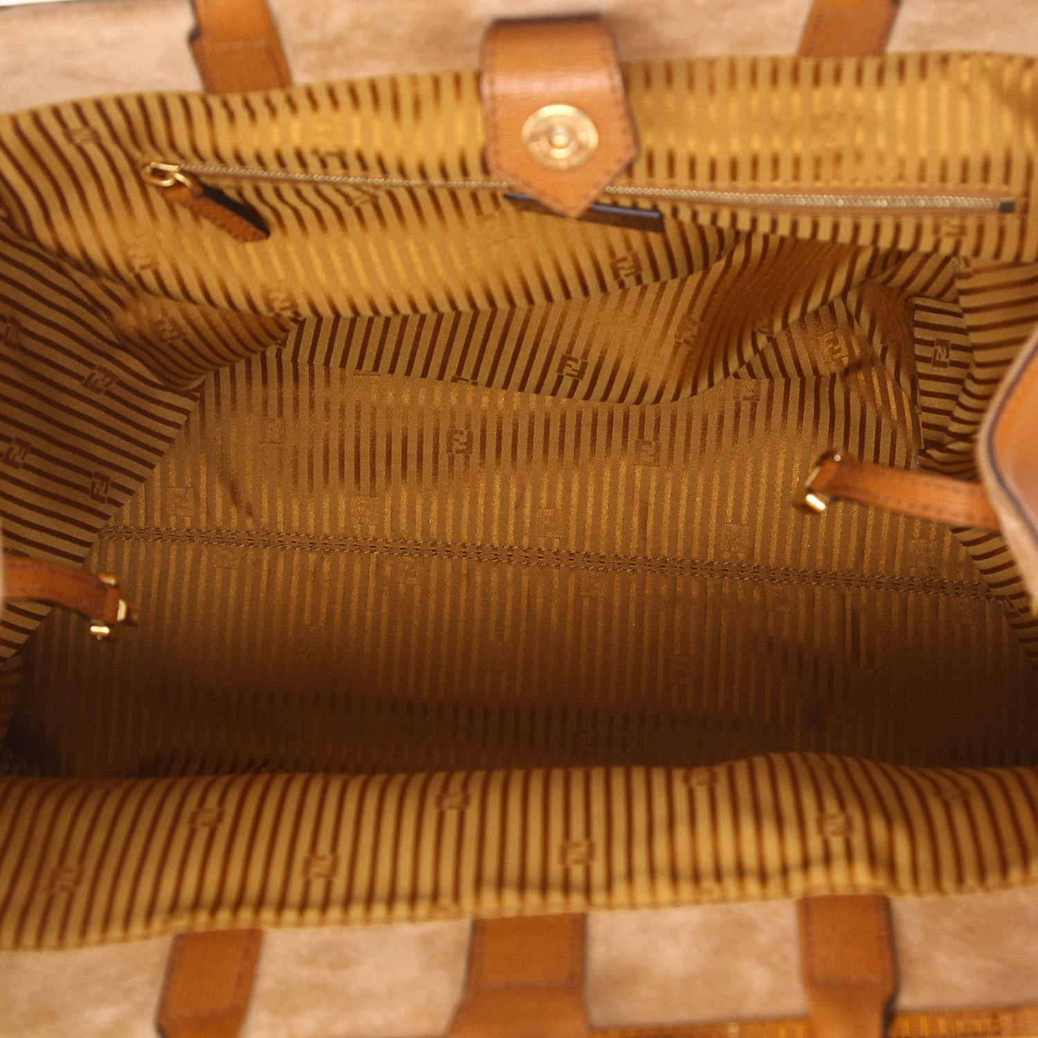 Borsa Fendi  2 Jours in pelle gold - Detail D3