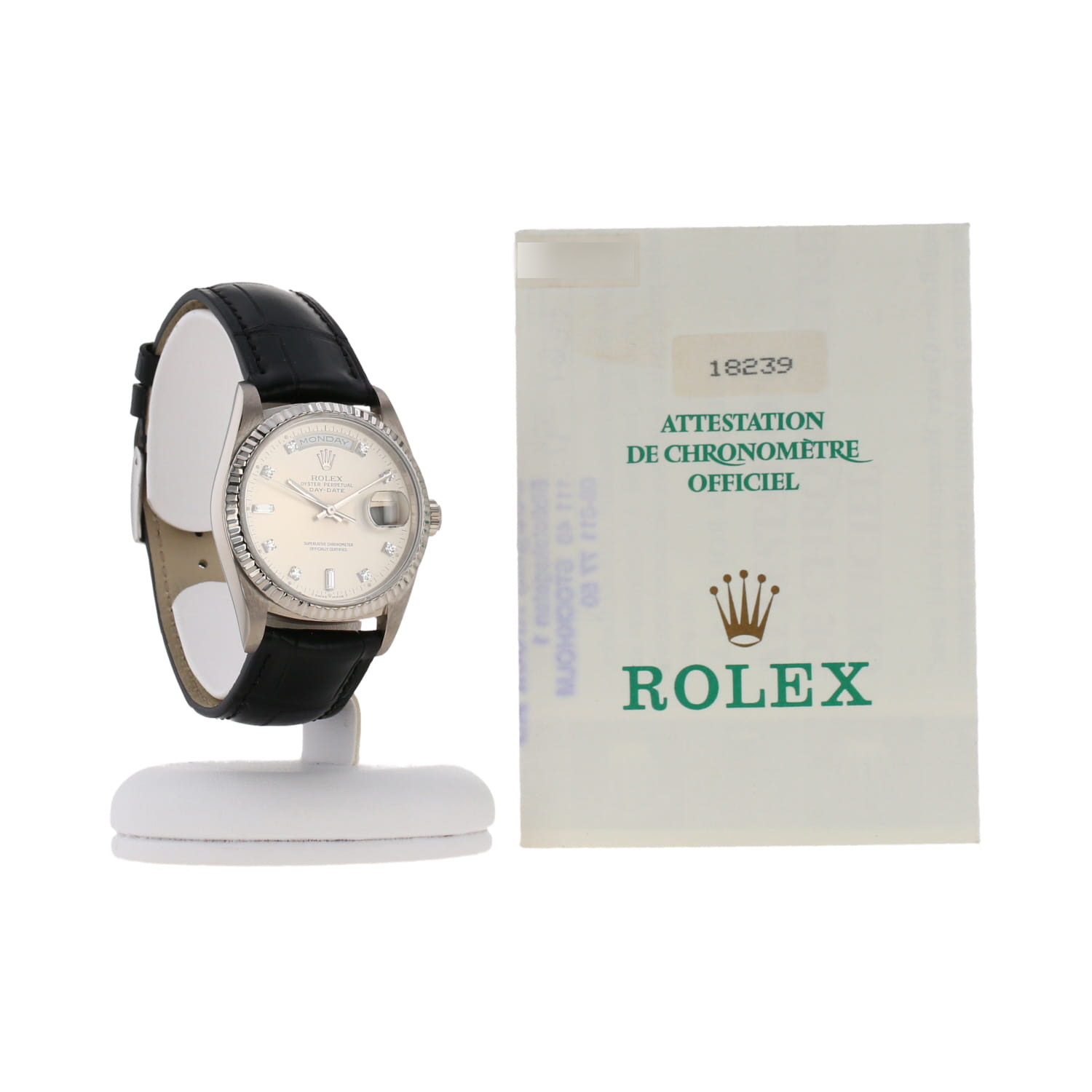 Orologio Rolex Day-Date in oro bianco Ref: Rolex - 18239  Circa 1990