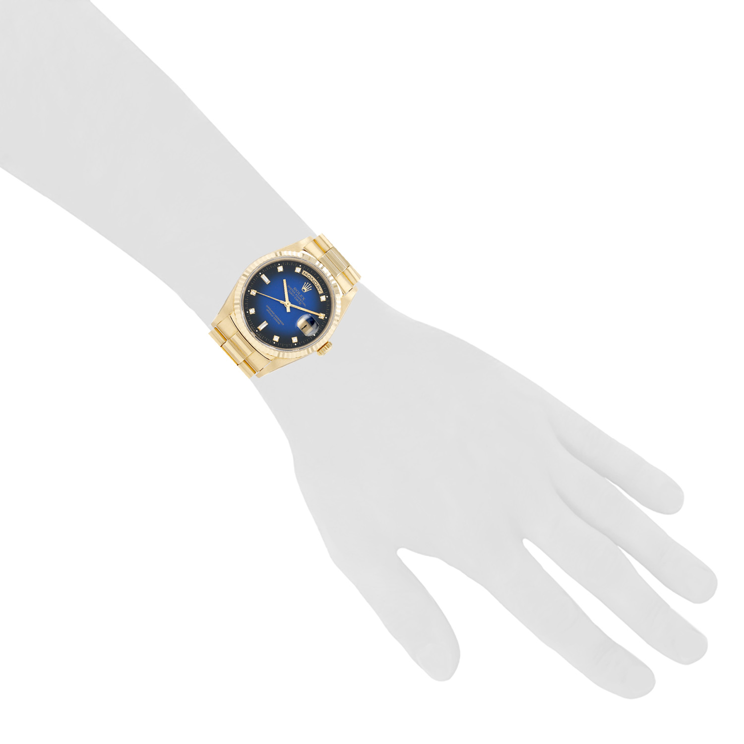 Reloj Rolex Day-Date de oro amarillo Ref: Rolex - 18238  Circa 1995 - Detail D1