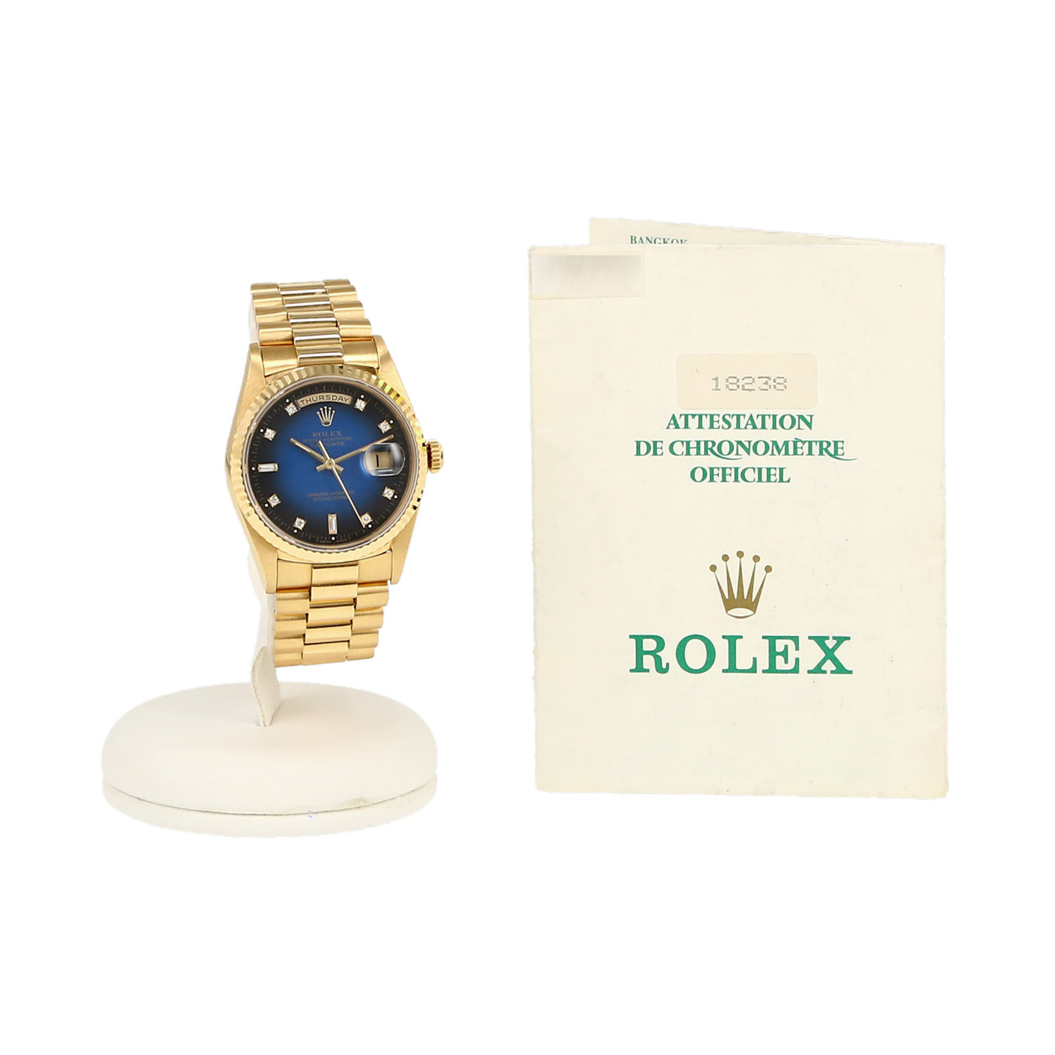 Orologio Rolex Day-Date in oro giallo Ref: Rolex - 18238  Circa 1995