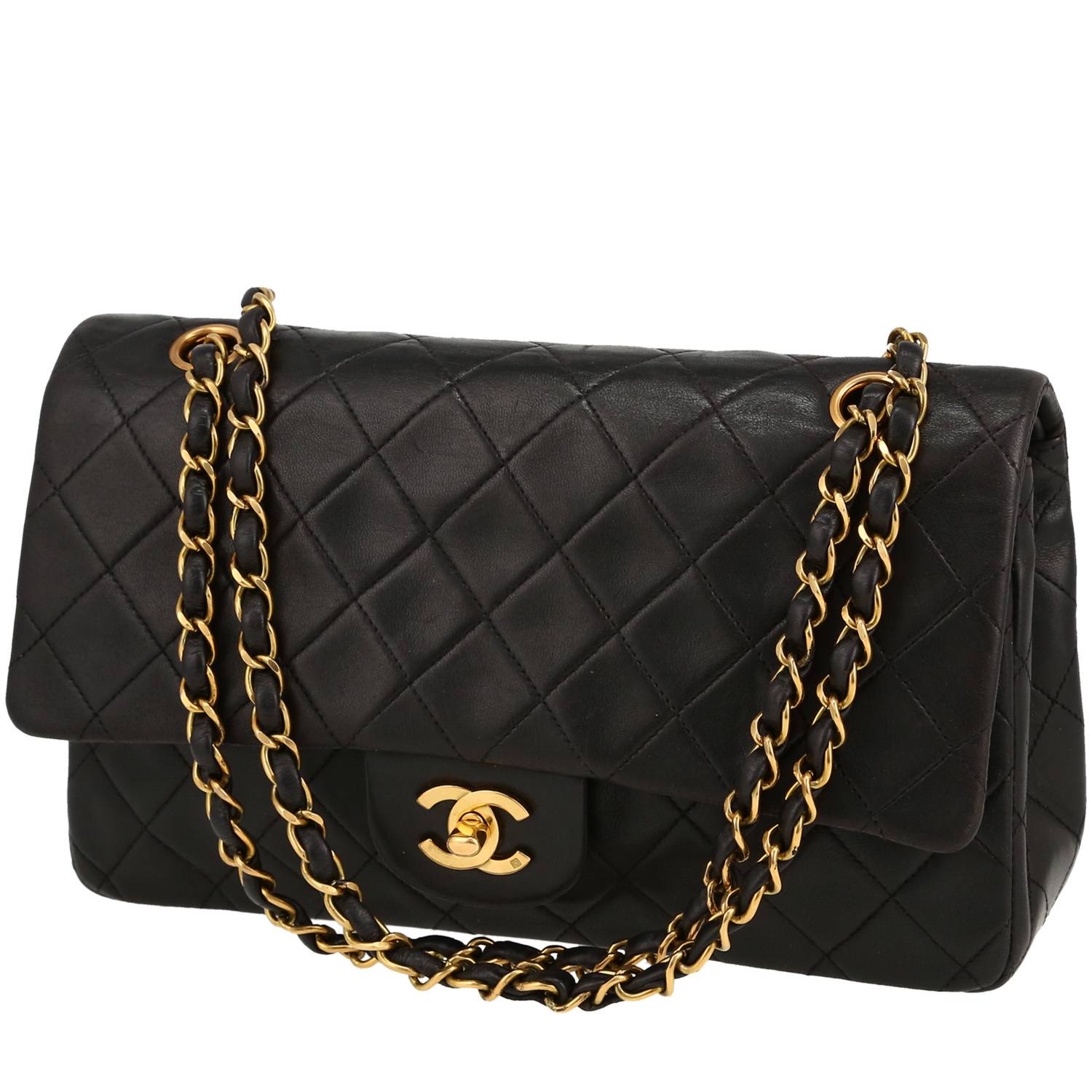 Chanel Timeless Classic handbag in black quilted leather