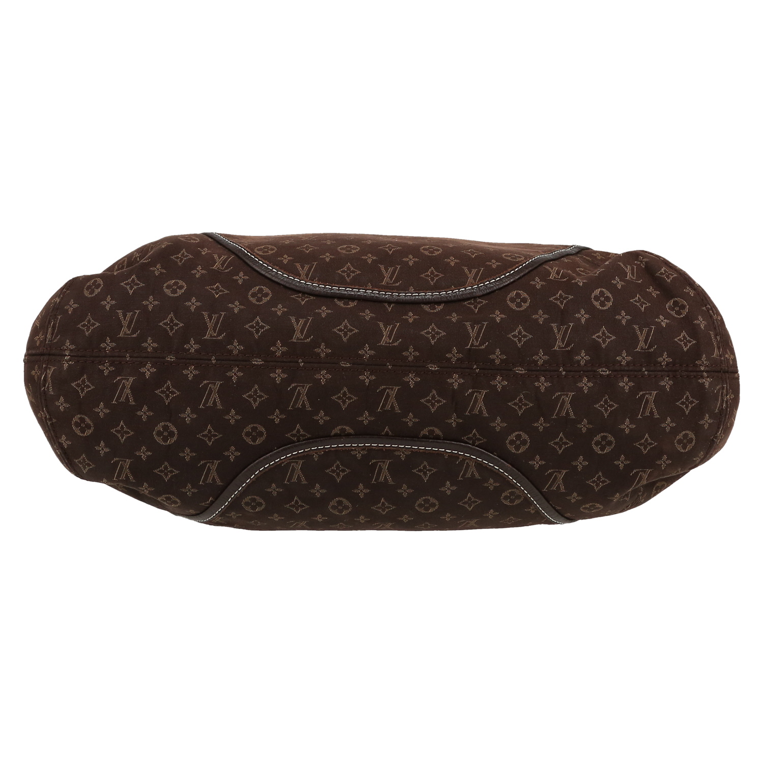 Louis Vuitton  Elégie handbag  in brown monogram canvas  and brown leather - Detail D1