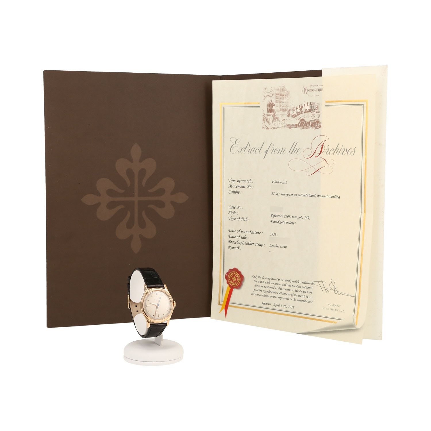 Montre Patek Philippe Calatrava en or rose Ref: Patek Philippe - 2508  Vers 1953 Montre Patek Philippe Calatrava en or rose Ref: Patek Philippe - 2508  Vers 1953