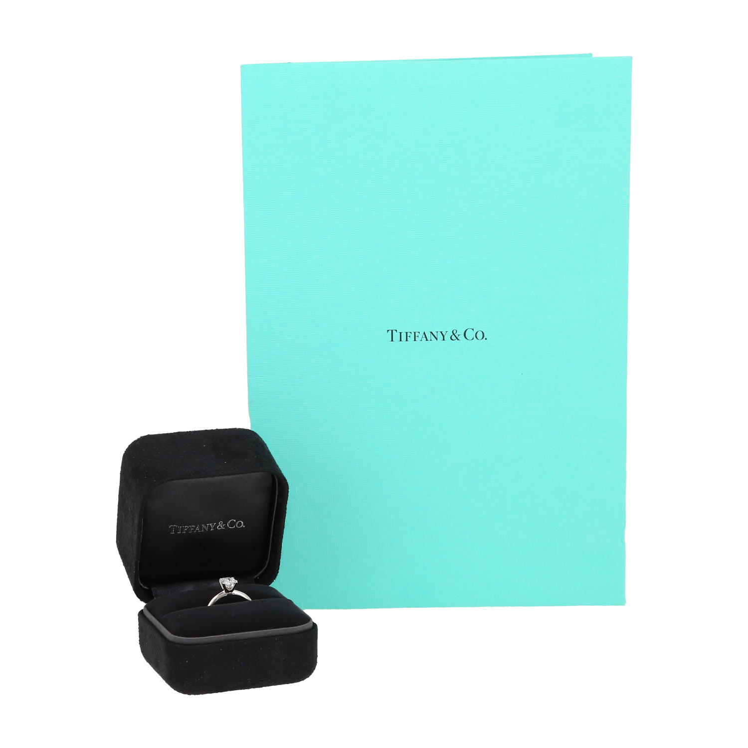 Sortija solitaria Tiffany 
Co Setting de platino y diamante - Detail D2