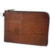 Pochette Berluti  Nino en cuir marron - 00pp thumbnail