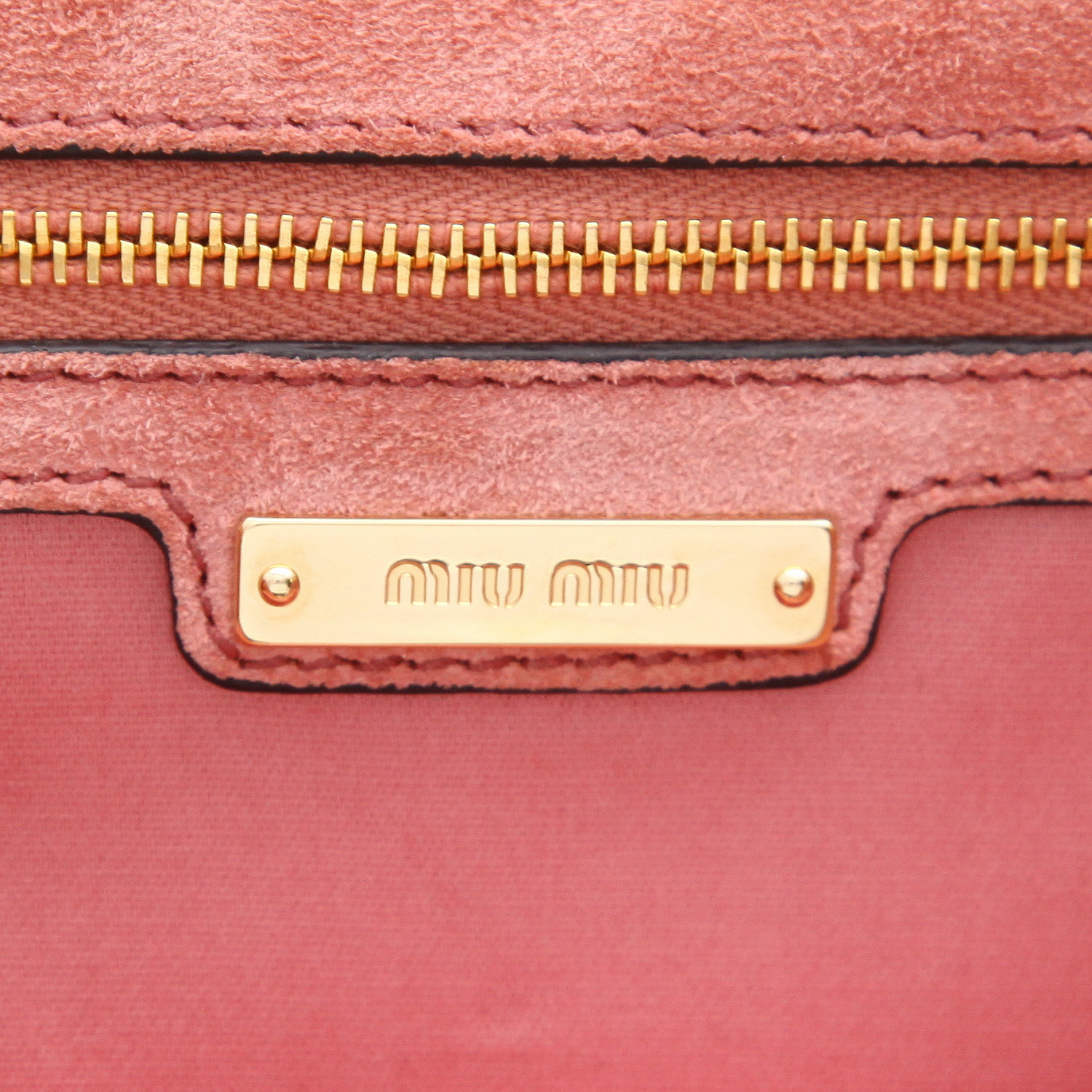 Sac à main Miu Miu  Madras en cuir rose - Detail D2