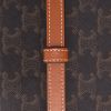Shopping bag Celine  Vertical in tela "Triomphe" marrone e pelle marrone - Detail D2 thumbnail