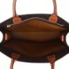 Shopping bag Celine  Vertical in tela "Triomphe" marrone e pelle marrone - Detail D3 thumbnail