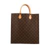 Bolso Cabás Louis Vuitton  Sac Plat en lona Monogram marrón y cuero natural - 360 thumbnail