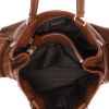 Shopping bag Prada  Daino in pelle martellata marrone - Detail D3 thumbnail