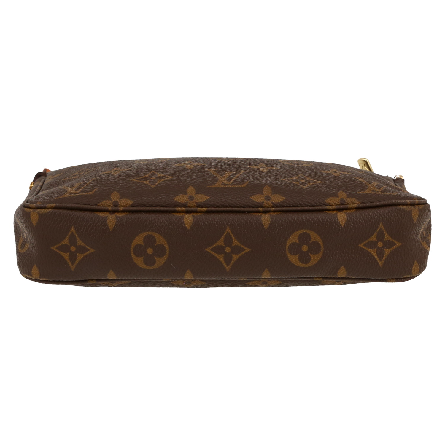Louis Vuitton  Pochette accessoires pouch  in brown monogram canvas  and natural leather - Detail D1