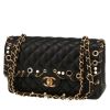 Chanel  Timeless medium model  handbag  in black quilted leather - 00pp thumbnail