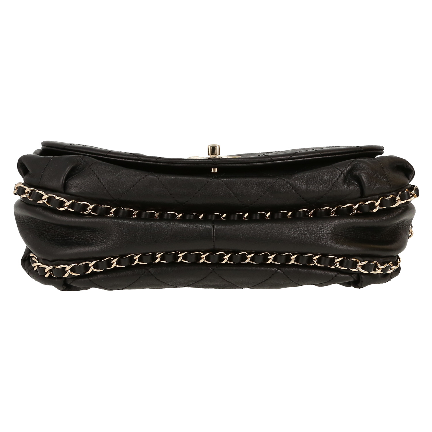 Sac à main Chanel   en cuir matelassé noir - Detail D1