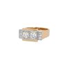 Vintage  ring in yellow gold, platinium and diamonds - 00pp thumbnail