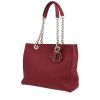 Dior Soft shopping bag  in burgundy leather cannage - 00pp thumbnail