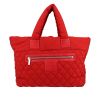 Chanel  Coco Cocoon shopping bag  in red quilted canvas  and red leather - 360 thumbnail