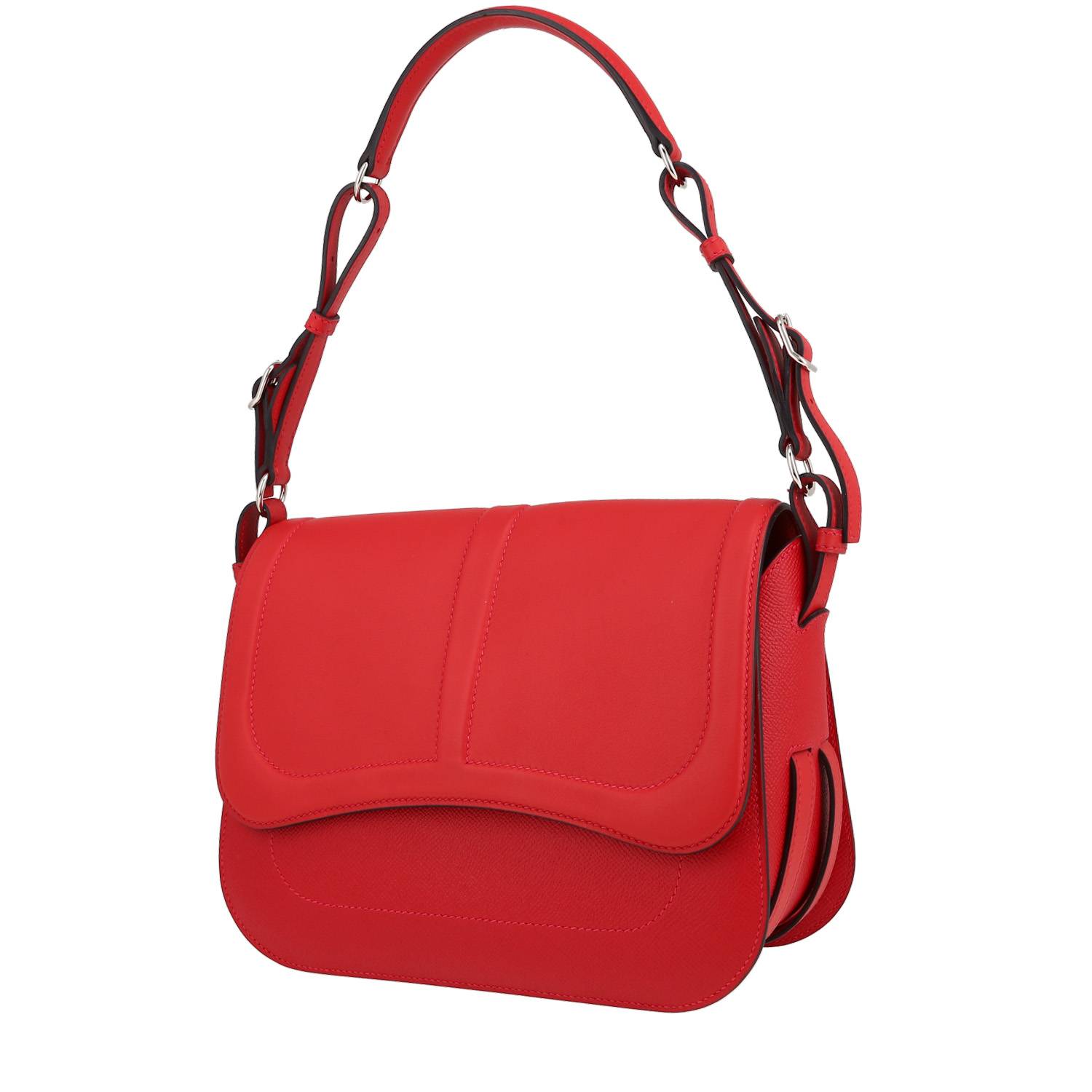 Hermès Harnais handbag Swift leather and Rouge de Coeur epsom leather