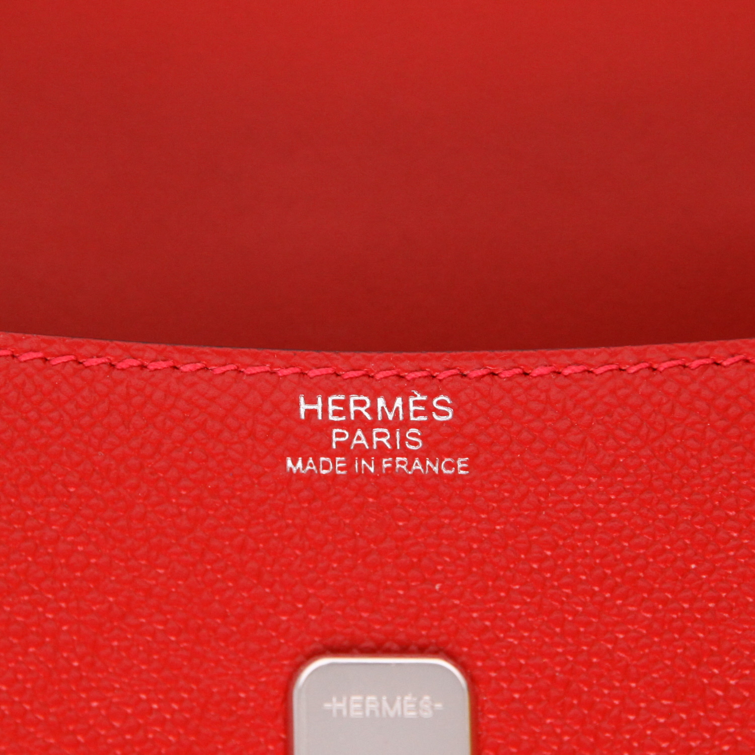 Borsa Hermès  Harnais in pelle Swift e pelle Epsom Rouge de Coeur - Detail D2