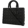 Dior  Lady Dior large model  handbag  in black leather cannage - 00pp thumbnail