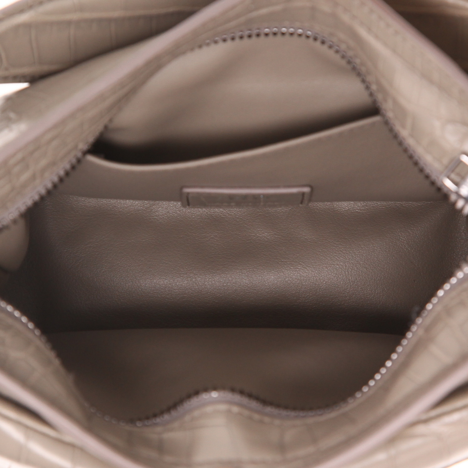 Bolso bandolera Dior  Saddle en aligátor gris - Detail D3