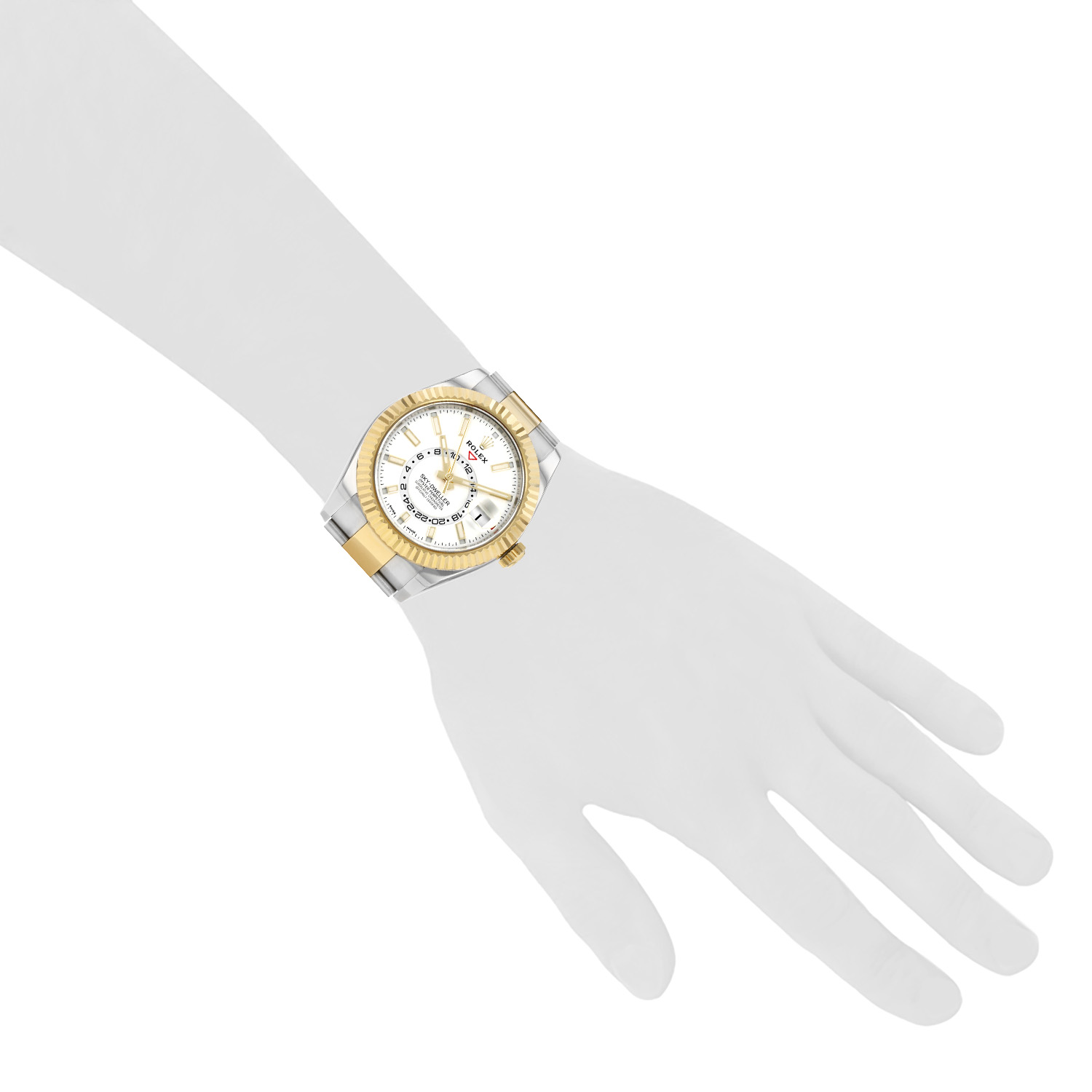 Montre Rolex Sky Dweller en or et acier Ref: Rolex - 326933  Vers 2021 - Detail D1