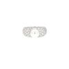 Anello Cartier Juliette in oro bianco, diamanti e perla - 360 thumbnail