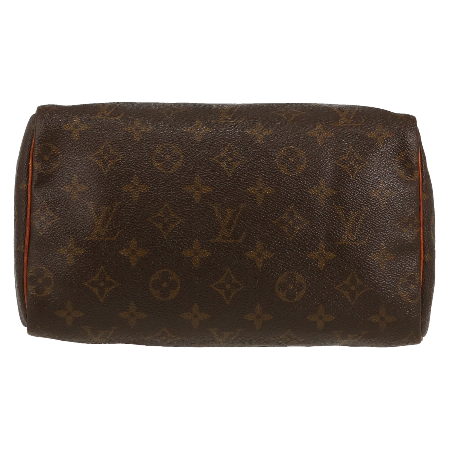 Sac à main Louis Vuitton  Speedy 25 en toile monogram marron et cuir naturel - Detail D1