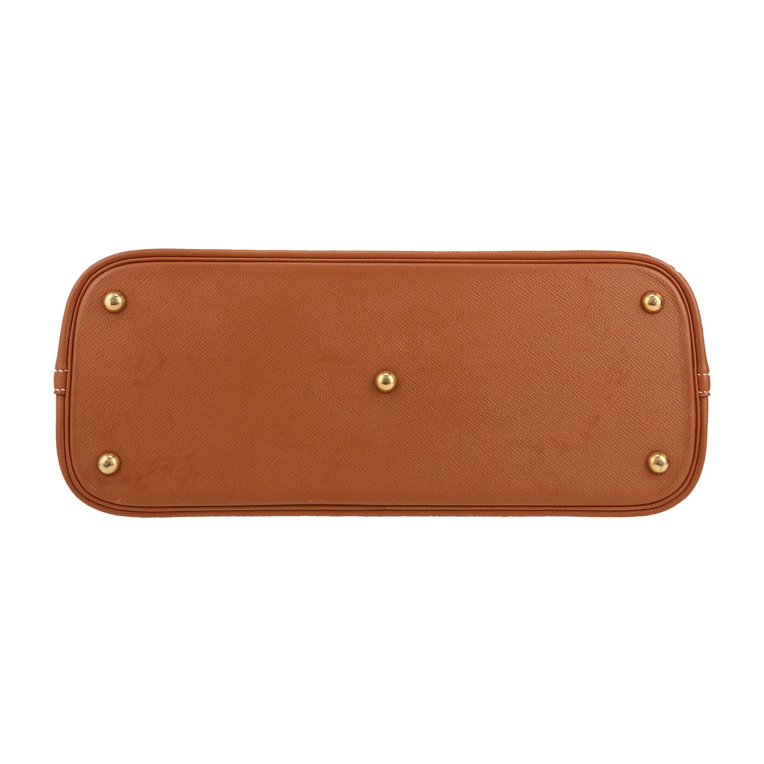 Bolso de mano Hermès  Bolide 35 cm en cuero Courchevel color oro - Detail D1