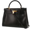 Bolso de mano Hermès  Kelly 32 cm en cuero box negro - 00pp thumbnail