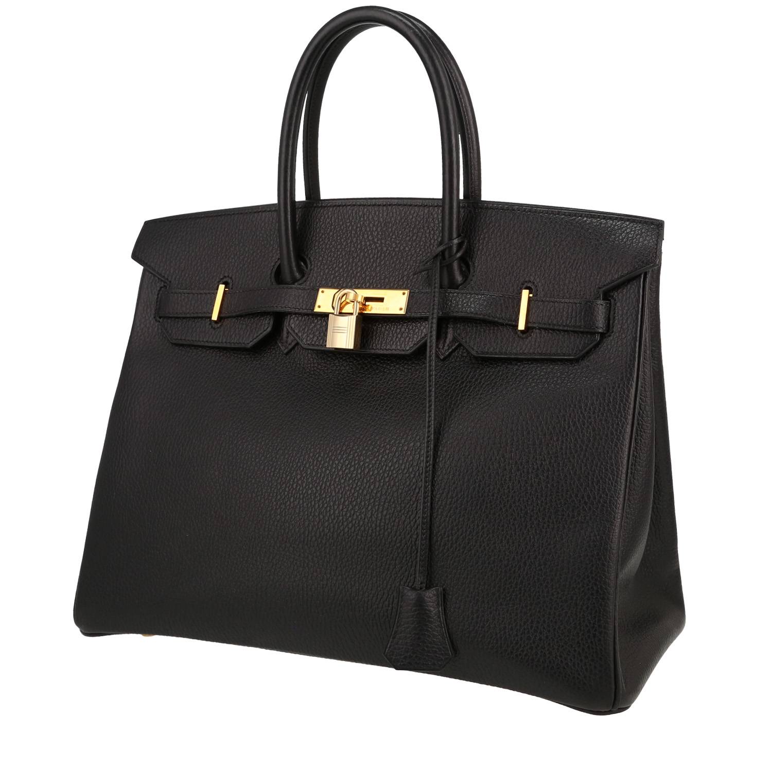 Birkin 35 cm Handbag In Black Ardenne Leather