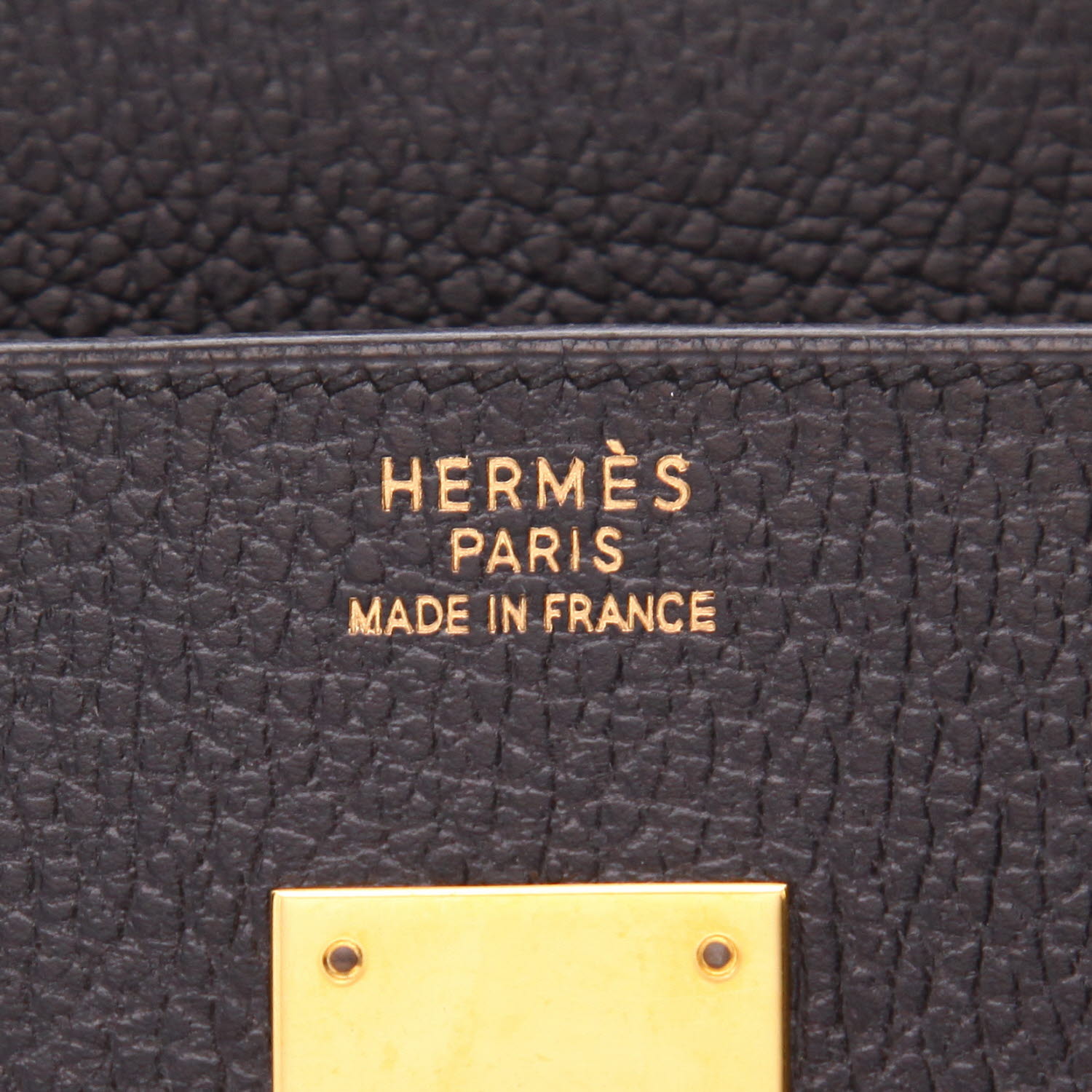 Hermès  Birkin 35 cm handbag  in black Ardenne leather - Detail D2
