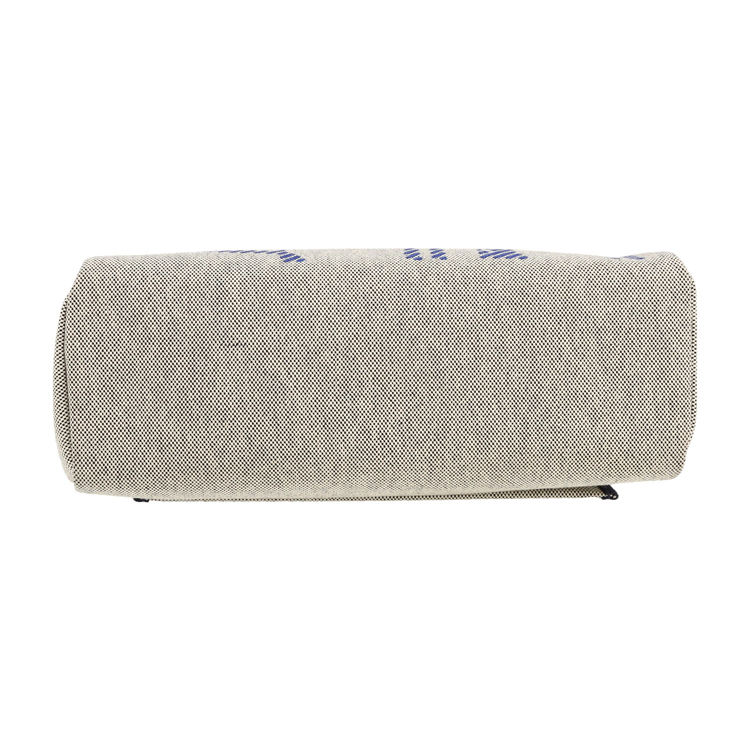 Borsa a tracolla Hermès  Herbag in tela "H" beige e mucca Hunter blu - Detail D1