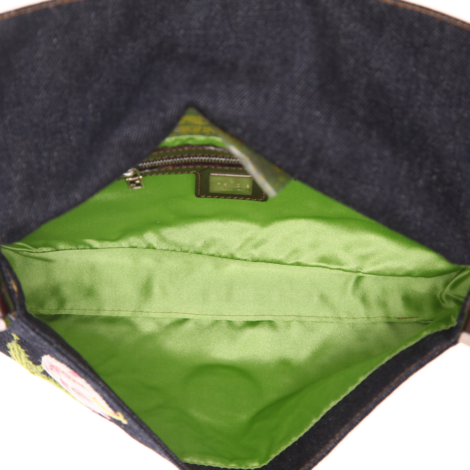 Sac à main Fendi  Baguette en denim bleu - Detail D3