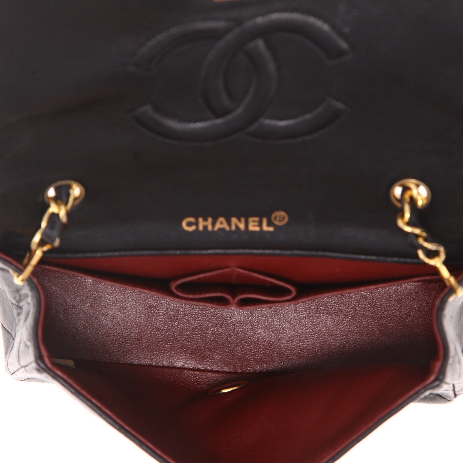 Bolso bandolera Chanel  Mademoiselle en cuero acolchado negro - Detail D3