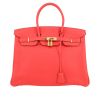 Bolso de mano Hermès  Birkin 35 cm en cuero togo rosa Jaipur - 360 thumbnail