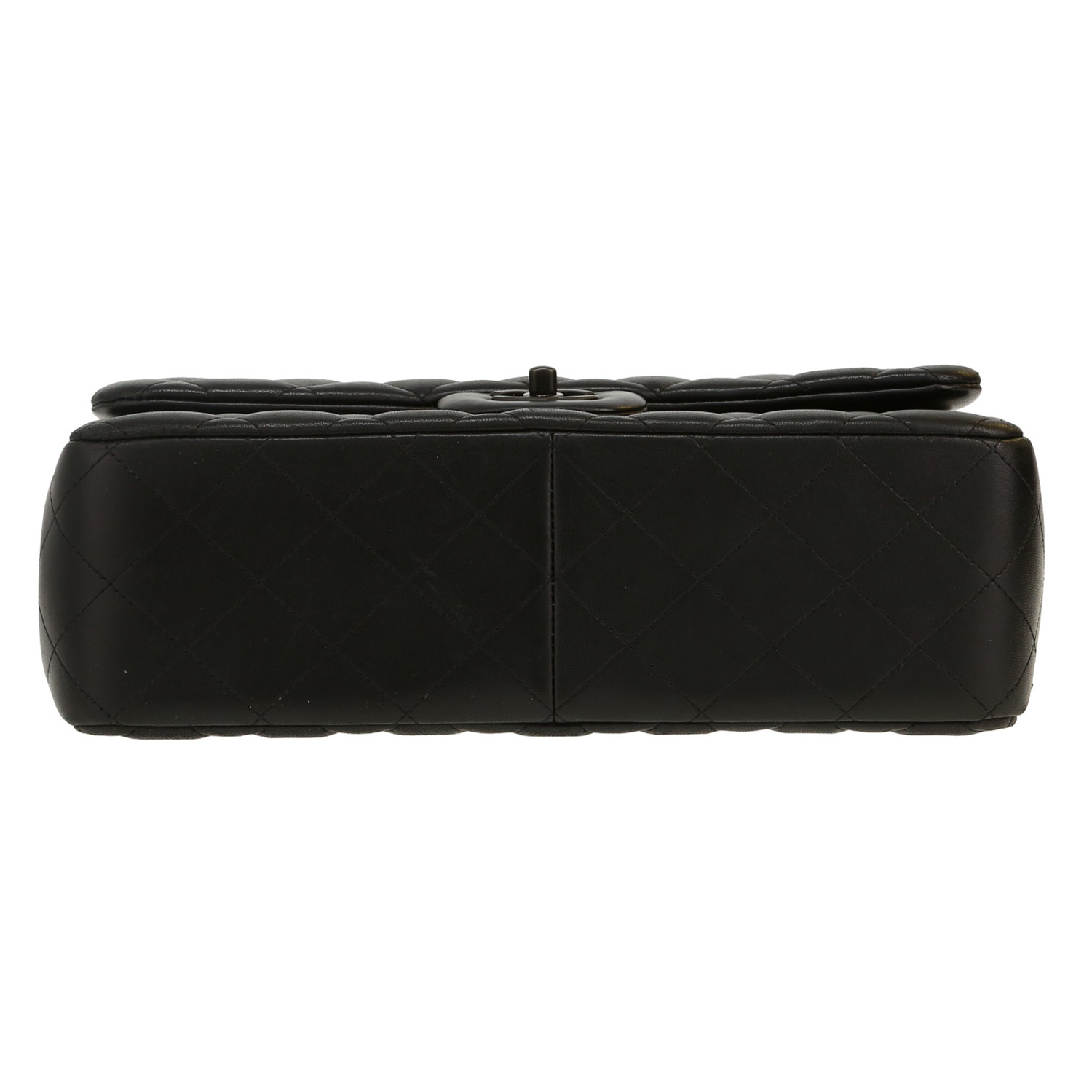 Borsa a tracolla Chanel  Timeless Jumbo in pelle trapuntata nera - Detail D1